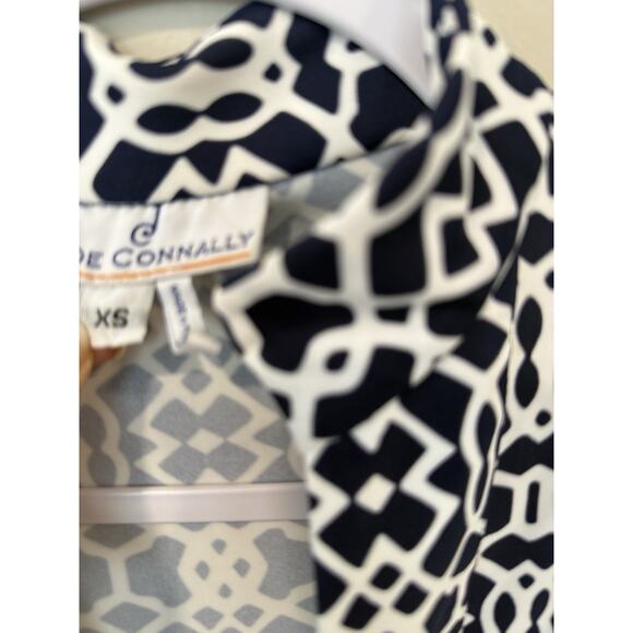 Jude Connally Chris Tunic Women Size XS Blue Geometric Print Catalina Cloth 1944 - Picture 5 of 10